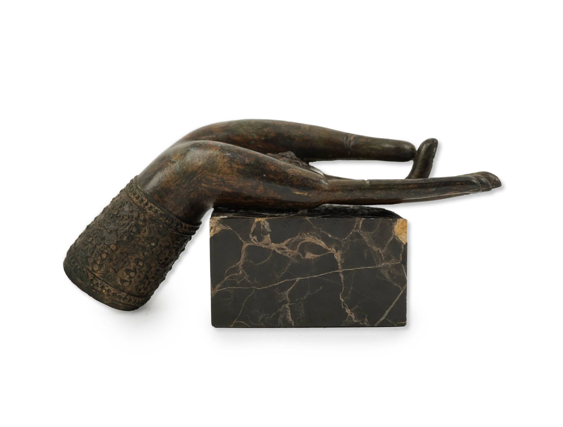 A Thai bronze Buddha's hand, 17th/18th century